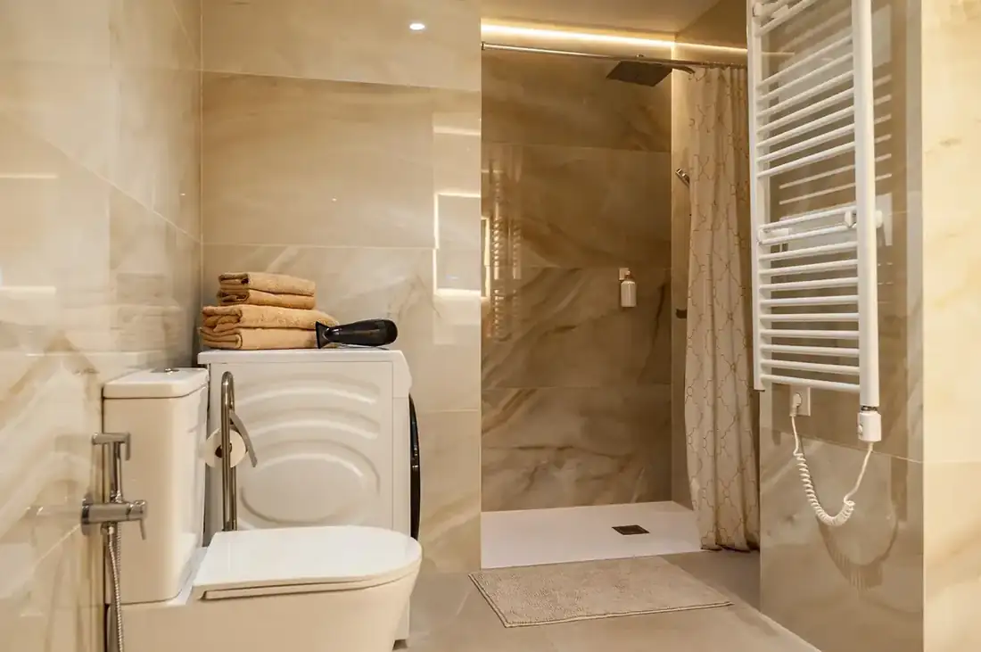 Bathroom with walk-in shower